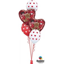 Bouquet 406 To My Girlfriend Bear Qualatex #41324-2 18080-3